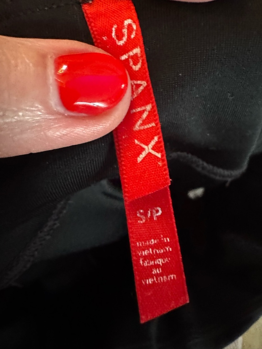 SPANX Black High-Waist Moto-Style Leggings - Picture 7 of 7